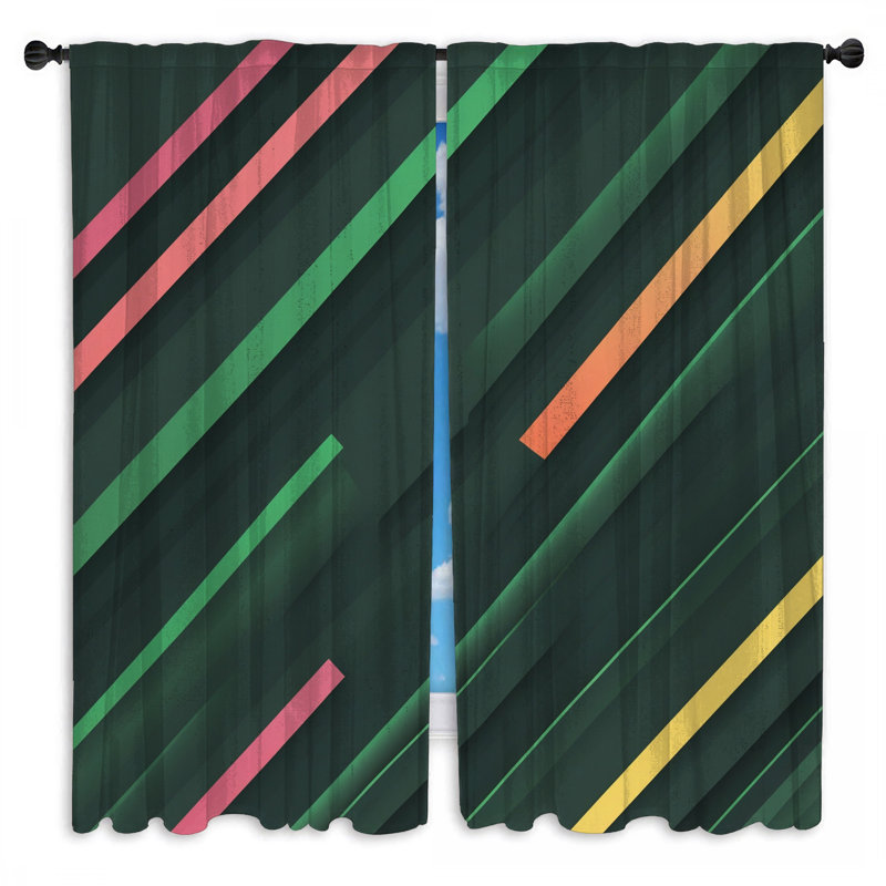 Rideaux Diagonal Desirae, 40 po x 60 po - 2 panneaux, Transparent
