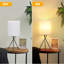 Lampe de chevet avec base en métal noir, petite lampe de bureau moderne, lampe de table de chevet avec abat-jour blanc, salon à la maison, ampoule non incluse
