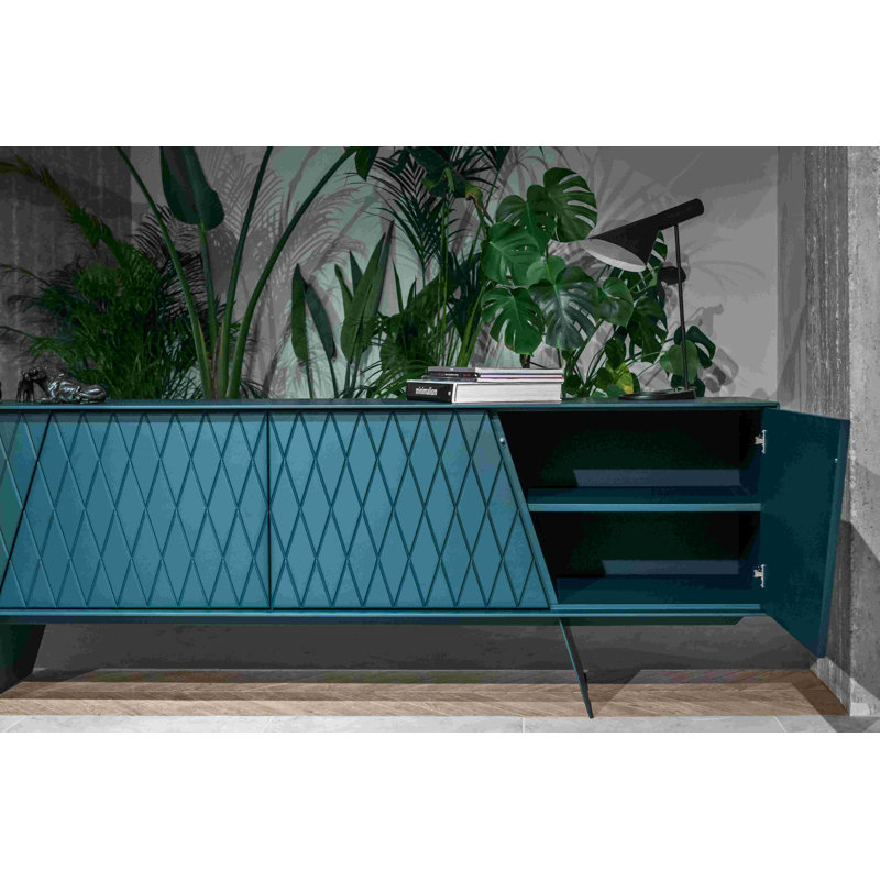 E-klipse 94.5'' W Sideboard, Light Rosewood