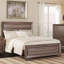 Grand lit taupe délavé - Transformez votre chambre à coucher avec la grâce rustique Créez une ambiance
