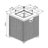 22" Propane Gas Fire Pit Table, 50000 BTU Square Steel Fire Pit With Beautiful Wicker Base For Outside Patio Deck Garden Backyard-Black