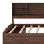 Lit capitaine en bois avec tablettes de rangement intégrées, 4 tiroirs et 2 armoires