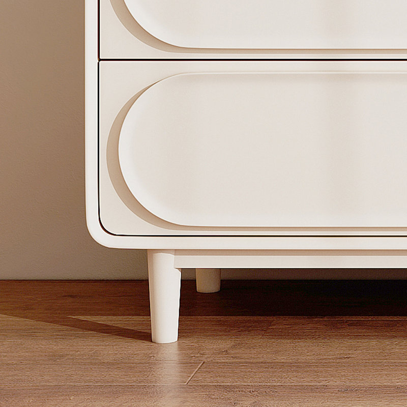 Cream style simple solid wood storage