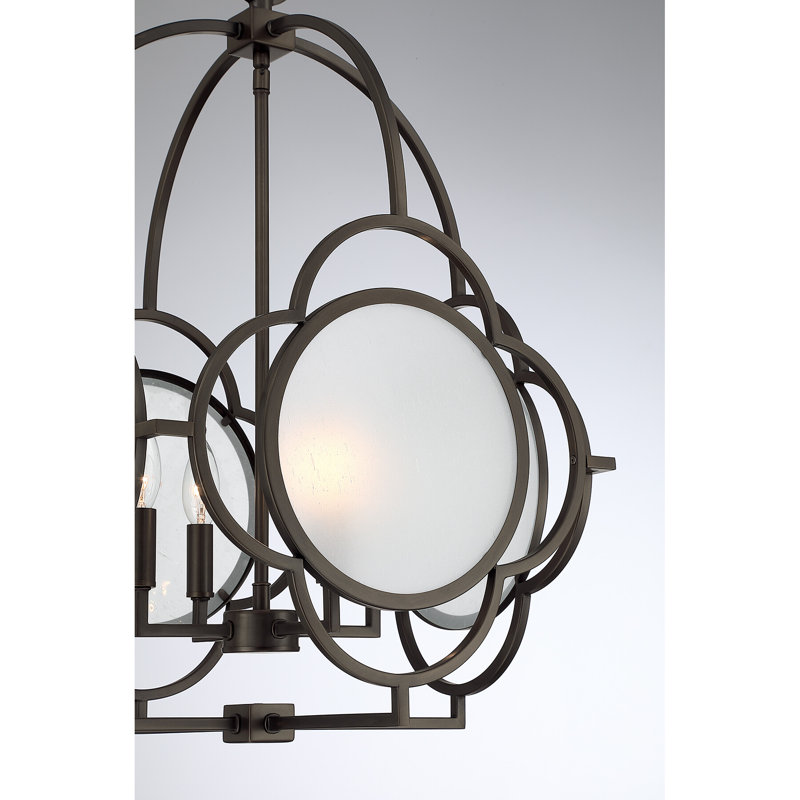 Suspension Westbrook à 4 lumières en bronze méditerranéen, Mediterranean Bronze