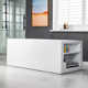 59'' x 29.5'' Freestanding Rectangular Acrylic Soaking Bathtub with Built-In Storage