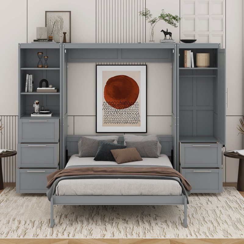Red Barrel Studio Murphy Bed Wall Bed - Thumbnail 2
