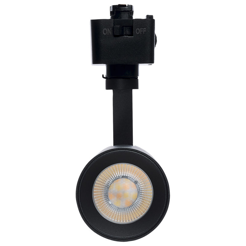 10 Watt LED Track Head 48 Degree Beam Spread J-Style Track 5 CCT Selectable , Matte Black