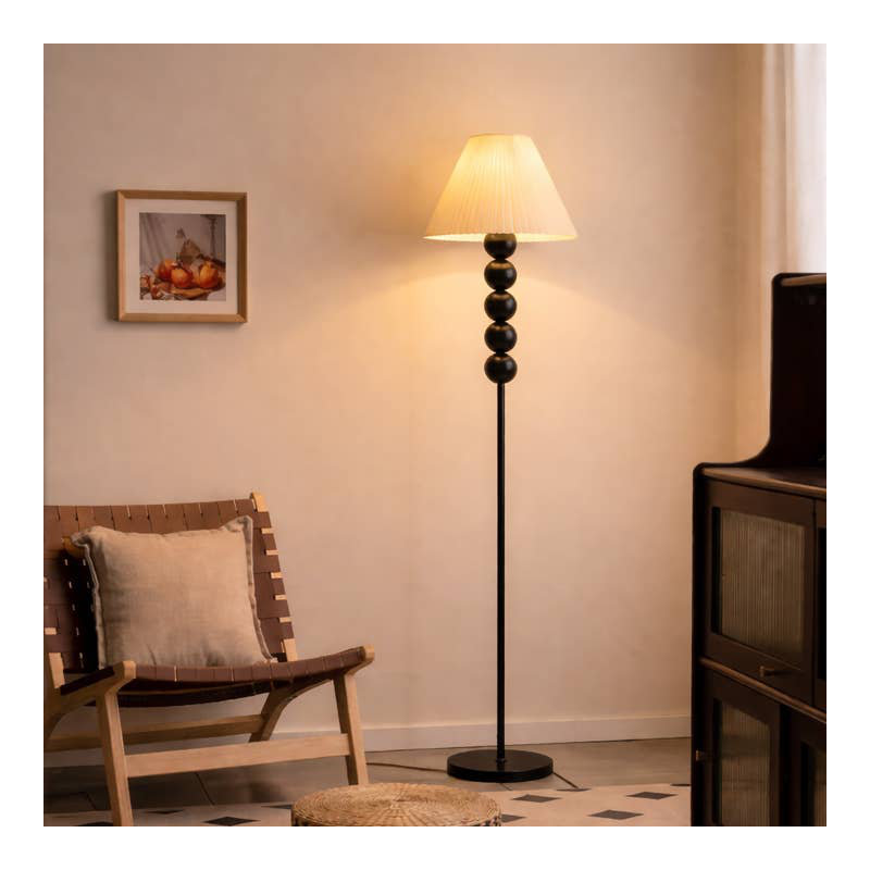 Adjustable Color Temperature Vintage Pleated Floor Lamp