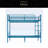 Bunk Bed With Ladder And High Guardrail, Able To Split, Metal Bunk Bed, Storage Space, Noise Free,Twin Over Twin Size-68268285
