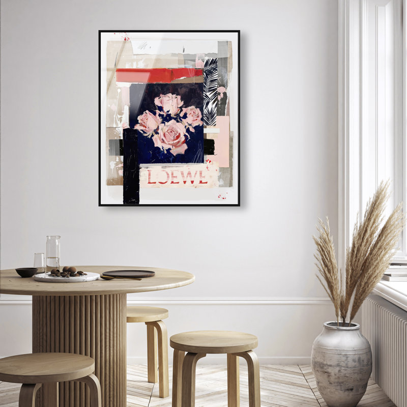 Milano Collage II Print by Oliver Gal, 31"H x 37"W, Black Floater Frame