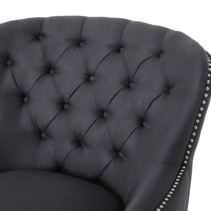Fauteuil club + repose-pieds