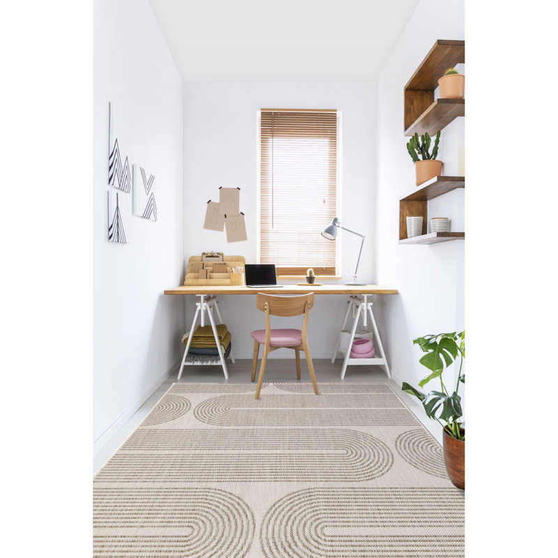 Dennia Striped Indoor / Outdoor Area Rug, Rectangle 120 x 170 cm