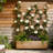 Planter Wall Metal Garden Bed Trellis, Elevated Planter Pot with Drainage Easy to Assemble & Lockable Wheels, Ideal for Climbing Plants, Vegetables, and Roses – Louver Pattern for Garden Enthusiasts-836050375-836050382