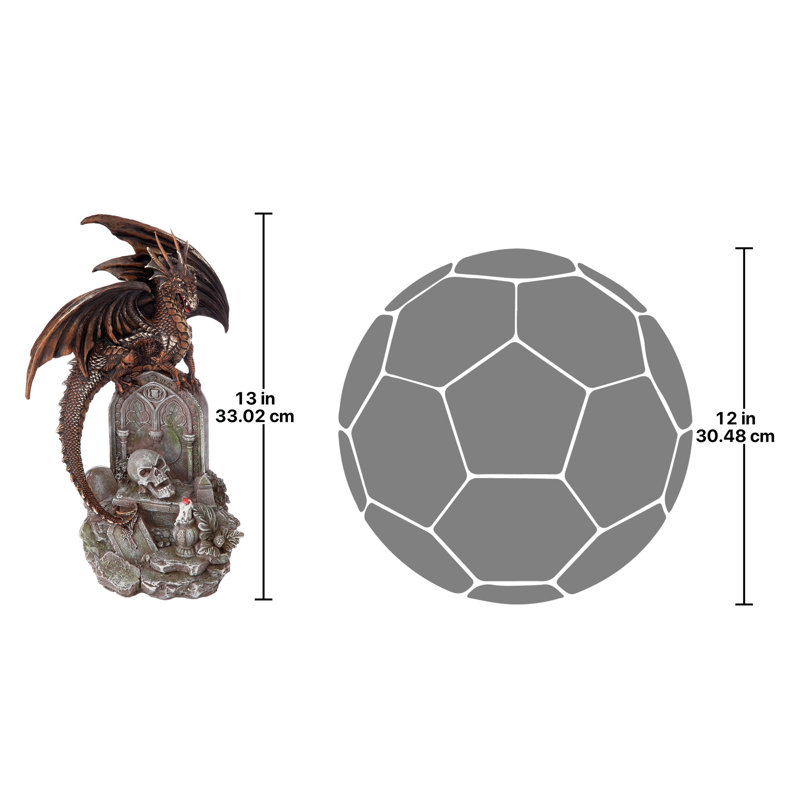 Cruel Wing Castle Graveyard Dragon Figurine