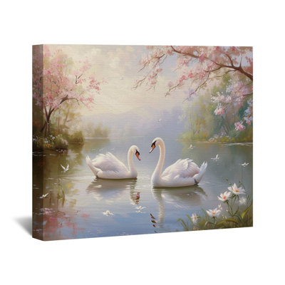 Swans Canvas Wrap - Nature Wall Decor