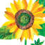 Butterfly and Sunflower - Painting on Canvas-744767658