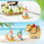 Ensemble de 2 figurines de gnome de plage d'été - Mini gnomes en résine pour la cuisine, la ferme, le bureau et la maison