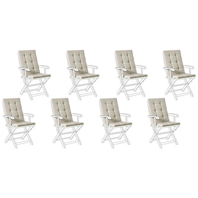Set of 8 Back/Seat Cushions MAUI PREMIUM