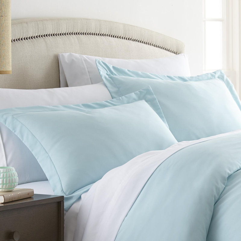 Pillow Shams 2-Pack Microfiber Ultra Soft Bedding, King, Aqua