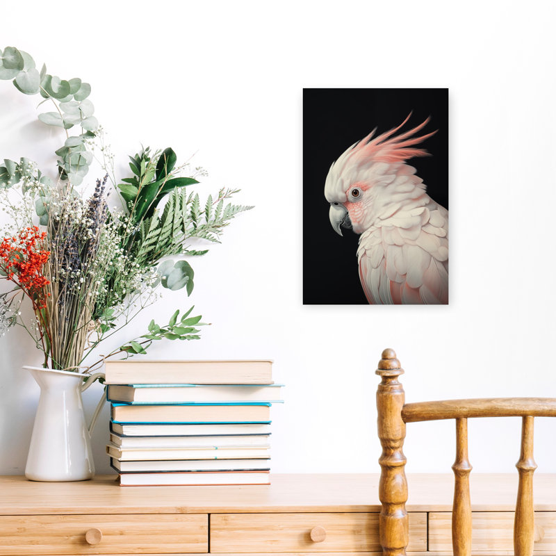 Elegant Pink Cockatoo by Andreas Magnusson - Wrapped Canvas Print, 45.72 cm H x 30.48 cm W