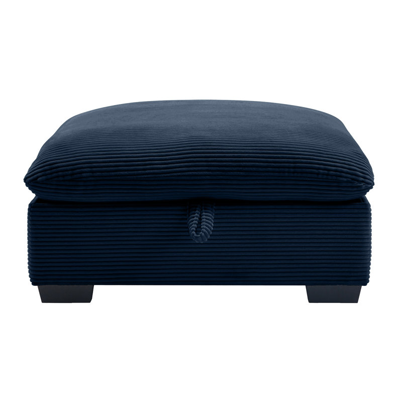 Versatile Corduroy Ottomans Footrest For Various Sofas, Enhancing Comfort, Blue