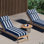 Coussins de chaise longue d'extérieur 72 po x 21 po x 4 po en oléfine (ensemble de 2)