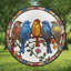 Vitrail oiseaux perché vitrail pour fenêtre-129206128