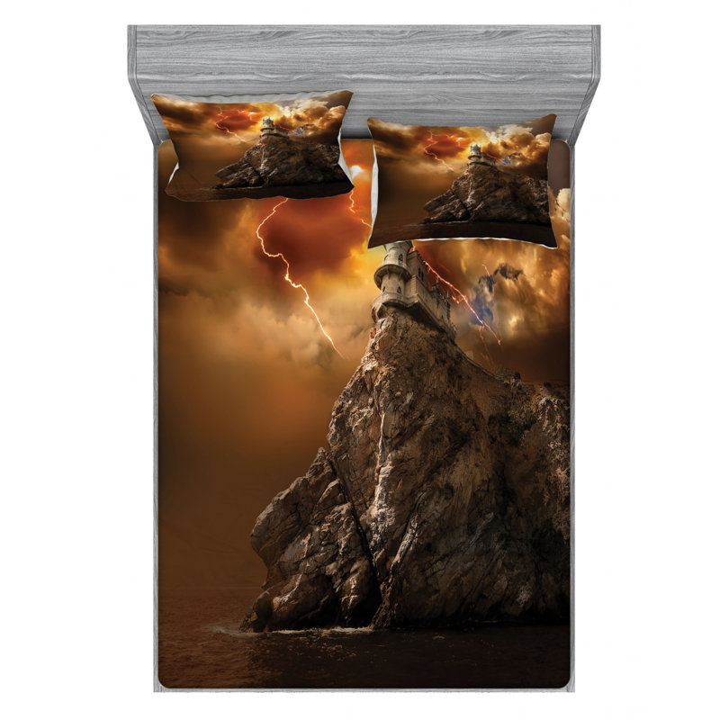 Microfiber Sheet Set, Queen Sheet Set with Fitted Sheet