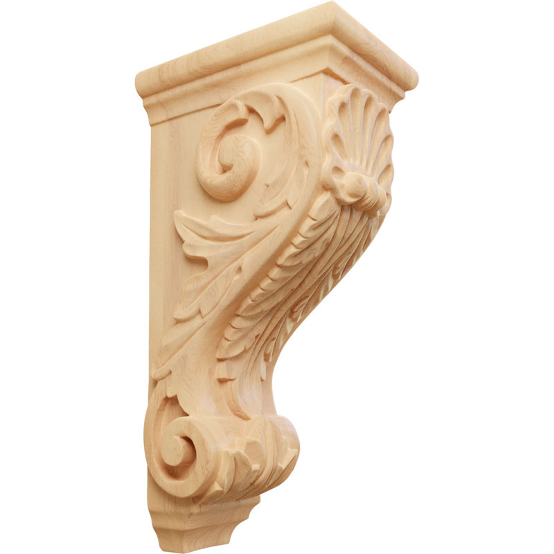 Large Shell Corbel, Red Oak