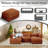 Eleen 5-piece 112.6"W Chenille Modular Sectional, Seat Underneath Storage Basket, 2 Storage Ottomans-1120723778