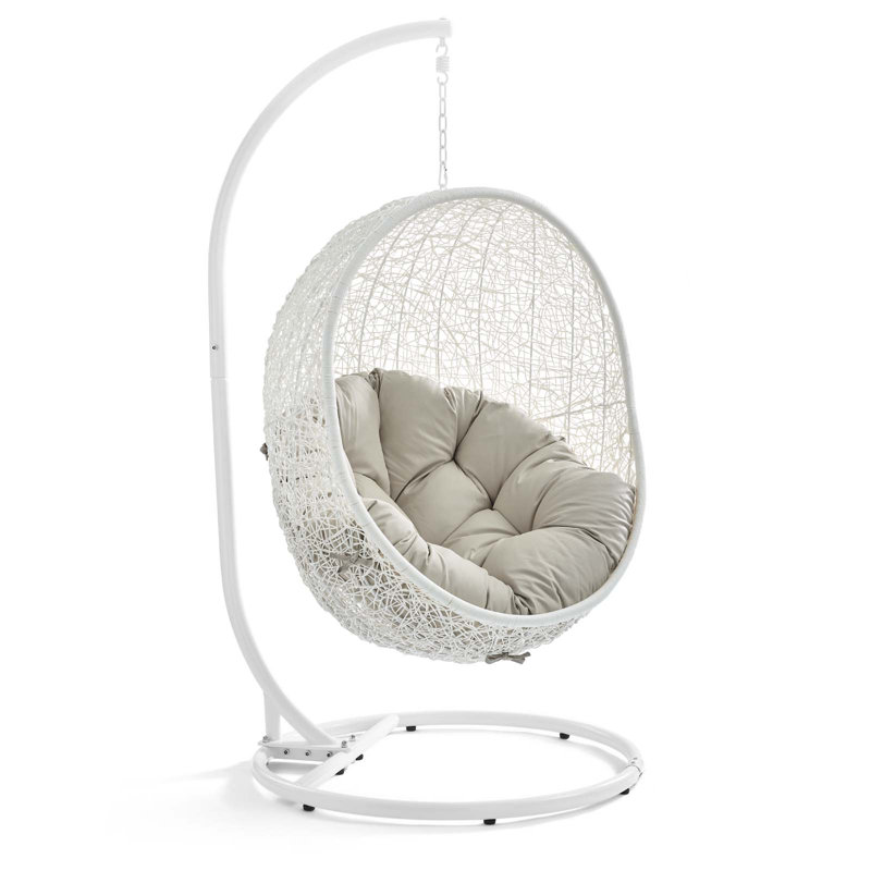 Balancelle d'extérieur avec support Modway Hide, Blanc / Beige