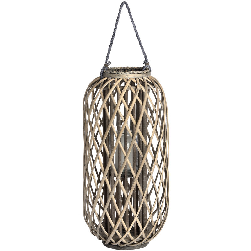 Mamta Wood Tabletop Lantern, 70cm H x 29cm W  x 29cm D