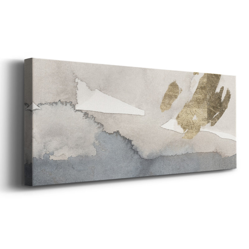 Aquarelle avec or I, H 8 po x l 20 po x P 1,5 po