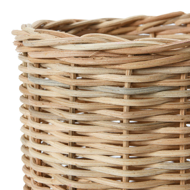 Hand-Woven Wicker Basket Container