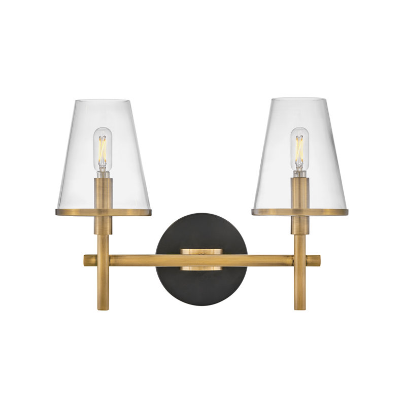 Marten 2-Light Two-Tone Bath Vanity Fixture