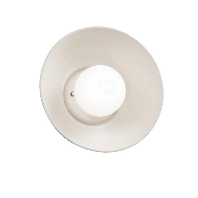 Rana Ceramic Flush Mounted Sconce, Bisque