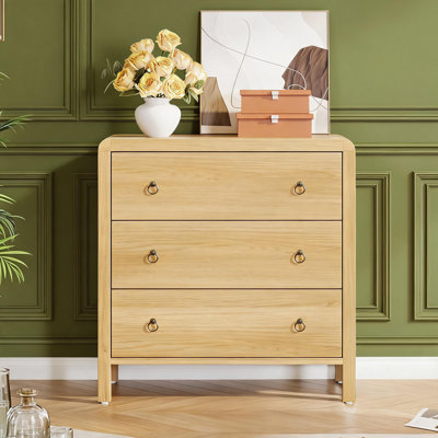Commode moderne à 3 tiroirs pour chambre à coucher - Commode à grande capacité avec poignées, idéale pour la chambre de bébé, le salon ou le vestibule