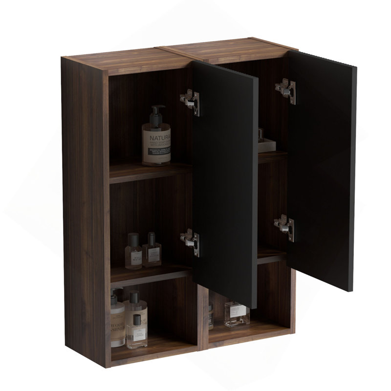 Bathroom Floating Side Cabinet, Wall-Mounted Storage Cabinet For Small Space, KD