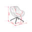 Swivel Vanity Chair White Faux Leather, 360° Auto-Return Home Office Accent Armchair with Stain-Resistant Ergonomic Seat-149113806