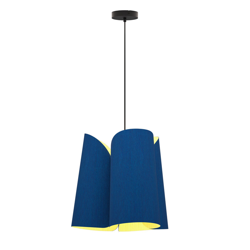 Luminaire suspendu 1 lumière Julieta, Bleu