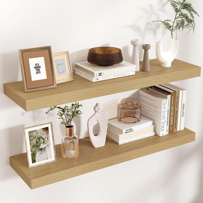 Tablettes flottantes pour le mur, 2 grandes tablettes murales avec ...