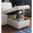Ugo 97"W Beige Chenille Reversible Sleeper Sectional Sofa Chaise With USB Charger