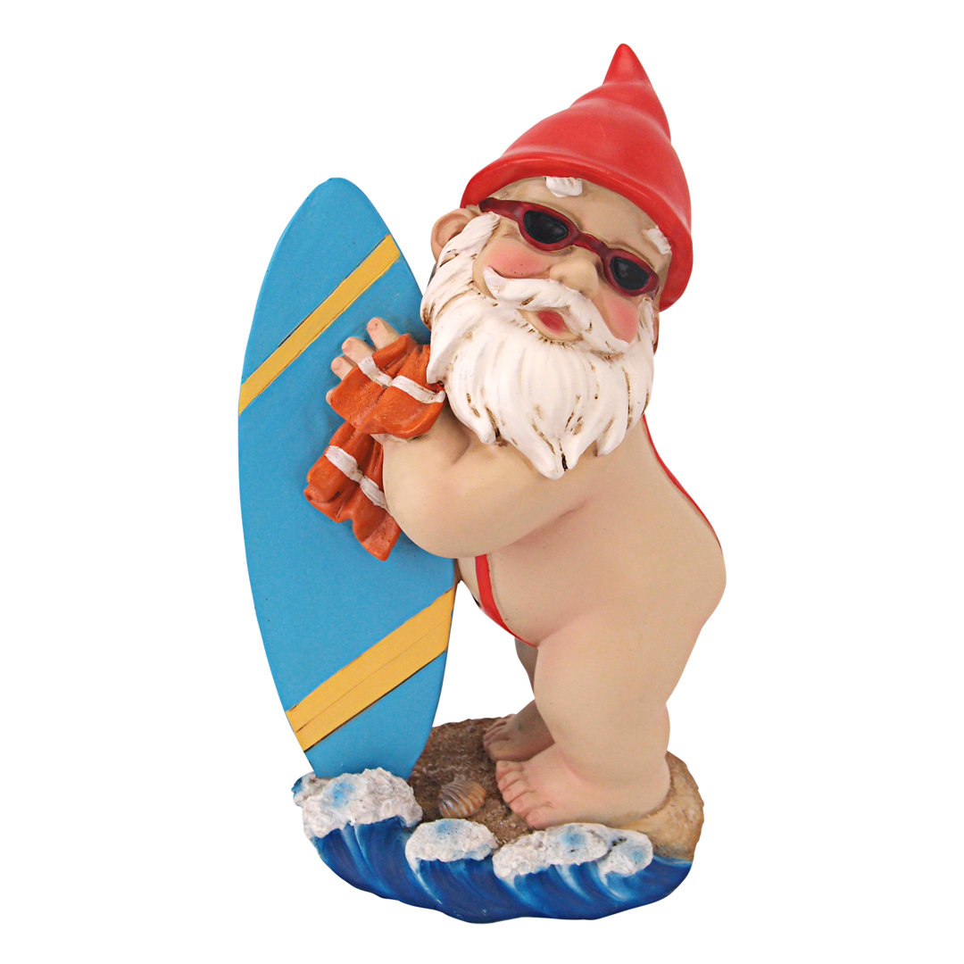 Shredder Surfer Dude Gnome Statue Design Toscano