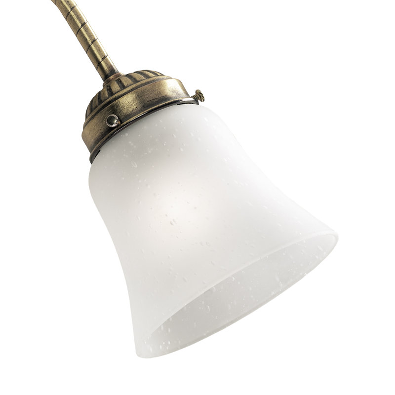 Abat-jour de ventilateur de plafond en verre H 4,75 po blanc