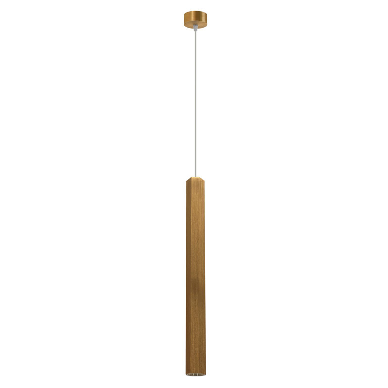 Avdul 1 - Light LED Cylinder Pendant, Gold, Gold