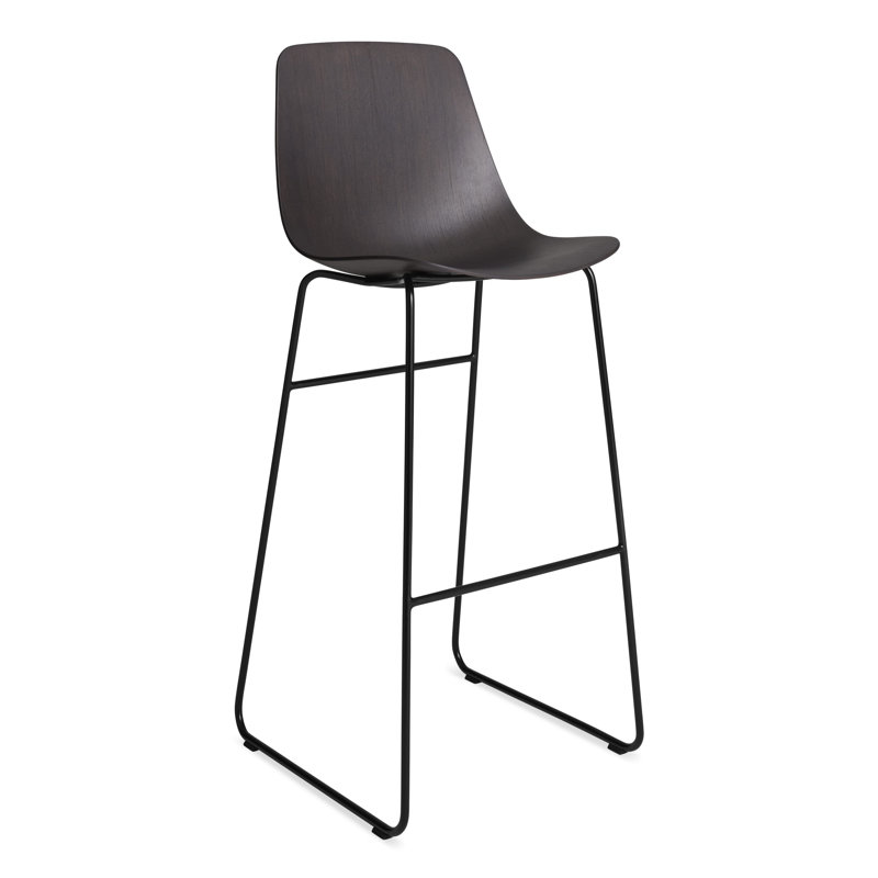 Clean Cut Counter Stool with Metal Frame, Bar Stool (31” Seat Height), Oblivion