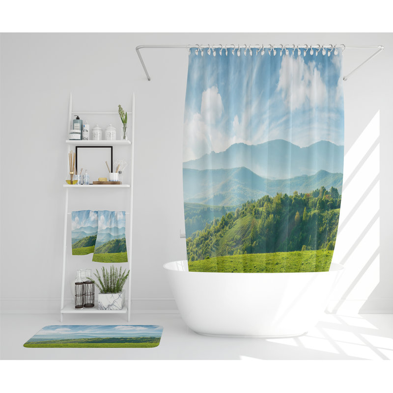 Nevelle Polyester Shower Curtain Set