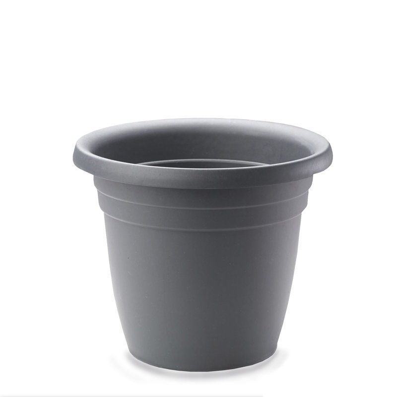 Pot Planter, 7.5" H x 9" W x 9" D, Charcoal