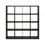Organisateur de rangement cubique à dos ouvert, 12 cubes, chêne foncé-1921704276
