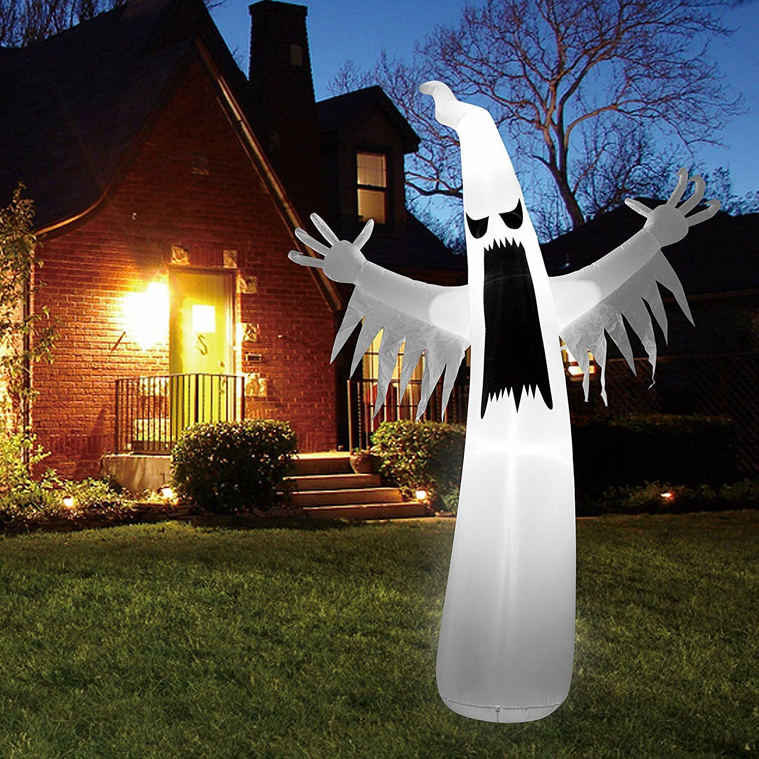 The Holiday Aisle® Halloween Towering Spooky Ghost Inflatable & Reviews ...